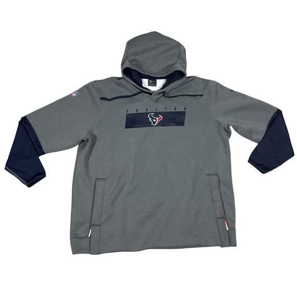 Houston Texans Nike NFL On Field Team Player Issued Hoodie 3XL Gray CI2783-050 - Picture 2 of 12